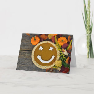 Thanksgiving Happy Pumpkin Pie Holiday Card