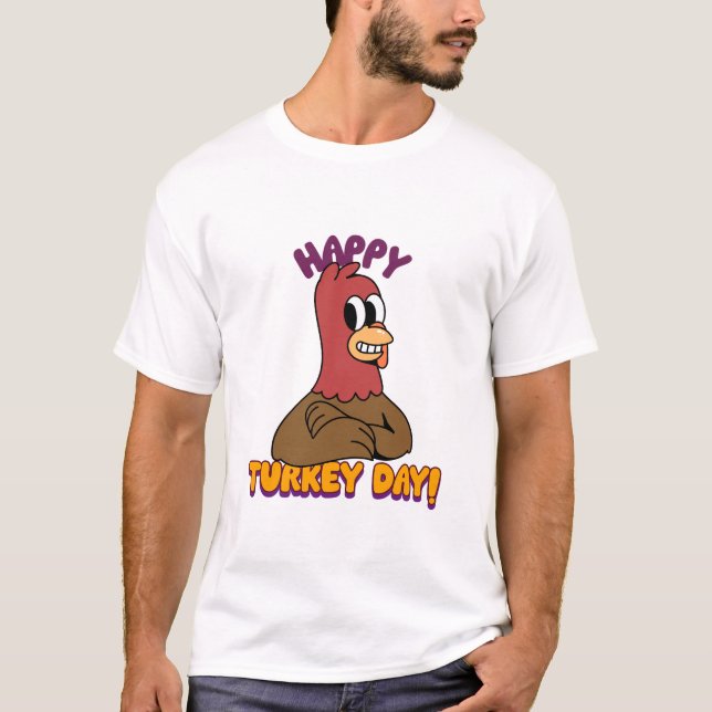 Thanksgiving Happy Turkey T-Shirt (Front)