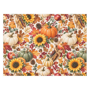 Thanksgiving Harvest Autumn Pumpkin watercolor Tablecloth