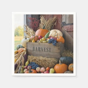 Thanksgiving Harvest Crate Napkin