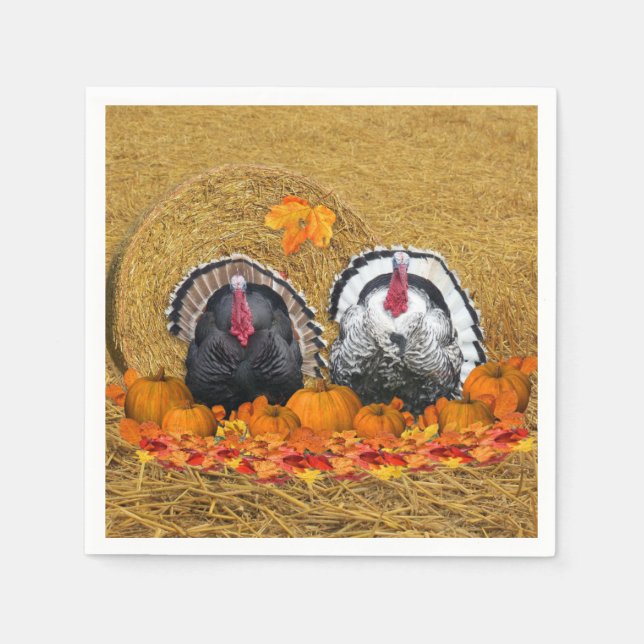 Thanksgiving Harvest Paper Napkin (Front)