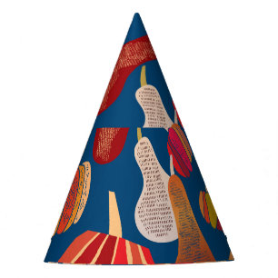 Thanksgiving Harvest: Pumpkin Vintage Art Party Hat