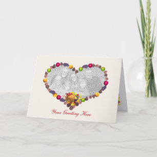 Thanksgiving Heart (photo frame) Holiday Card