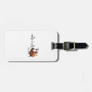 Thanksgiving Heartbeat Turkey Nurse Pulse Fall RN Luggage Tag