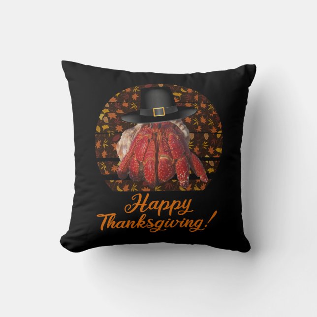 Thanksgiving Hermit Crab Cushion (Front)