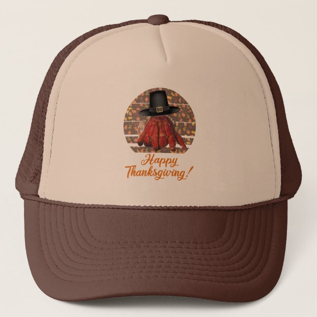 Thanksgiving Hermit Crab Trucker Hat (Front)
