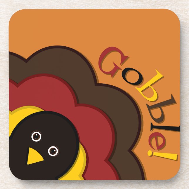 Thanksgiving hiding turkey coaster (Front)
