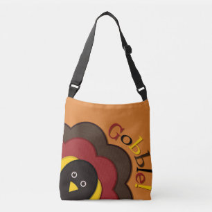 Thanksgiving hiding turkey crossbody bag