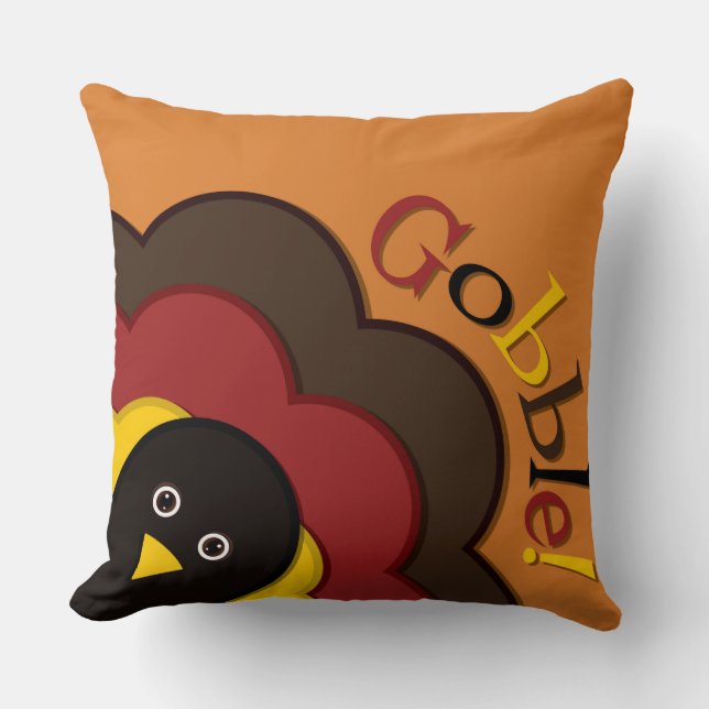 Thanksgiving hiding turkey cushion (Front)