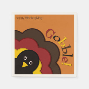Thanksgiving hiding turkey napkin