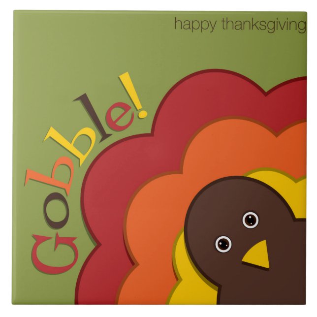 Thanksgiving hiding turkey tile (Front)
