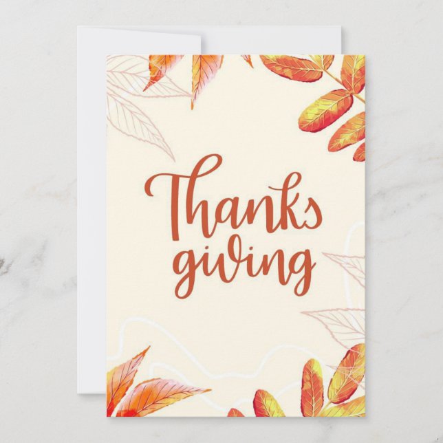 Thanksgiving Holiday Card (Front)