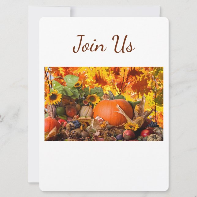 **THANKSGIVING HOLIDAY** EVENT INVITATION (Front)