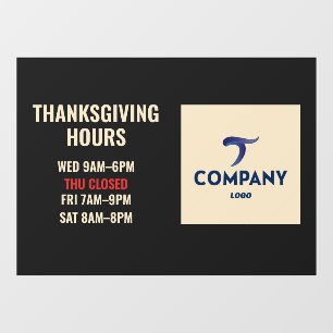 Thanksgiving Holiday Hours Company Logo
