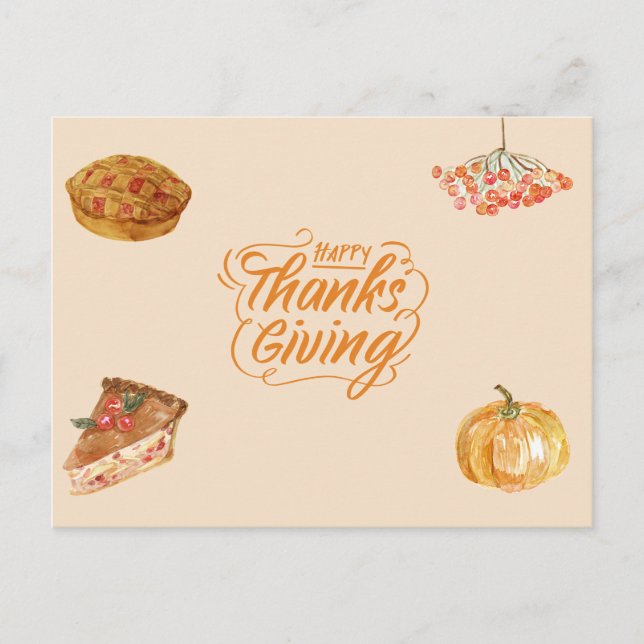 Thanksgiving Holiday Postcard (Front)