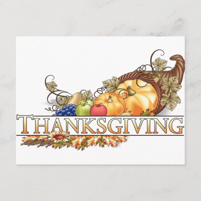 Thanksgiving Holiday Postcard (Front)