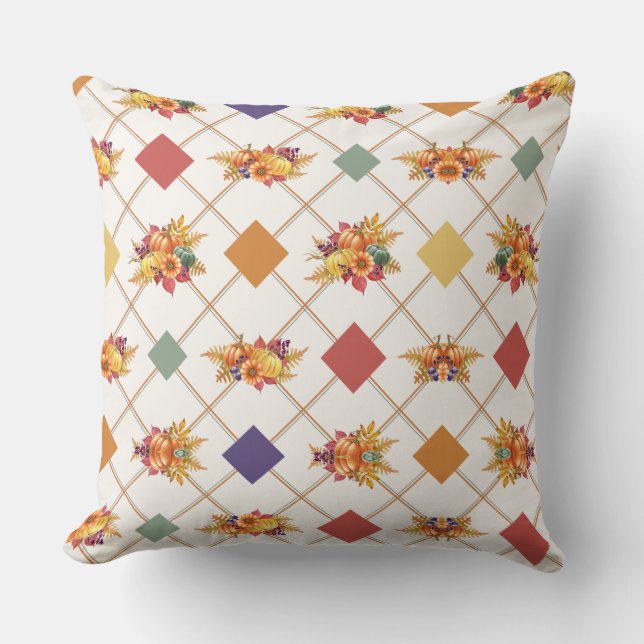 Thanksgiving Holiday Throw Pillow (Front)