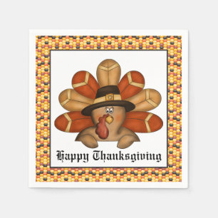 Thanksgiving Holiday Turkey paper napkins