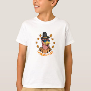 Thanksgiving Holiday Turkey Wearing Sunglasses T-Shirt