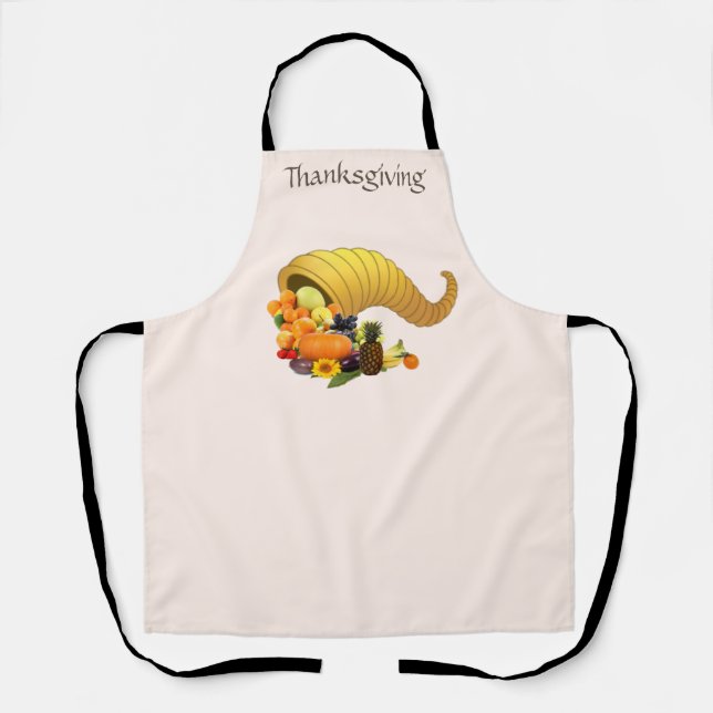 Thanksgiving Horn of Plenty Apron (Front)