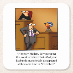Thanksgiving Humor Bar Coasters