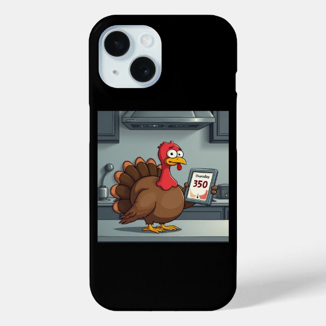 Thanksgiving Humor Funny Turkey Joke Case-Mate iPhone Case (Back)