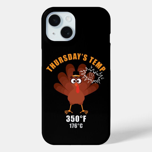 Thanksgiving Humor Funny Turkey Joke Case-Mate iPhone Case (Back)