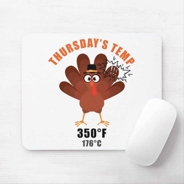 Thanksgiving Humor Funny Turkey Joke Mouse Pad (With Mouse)