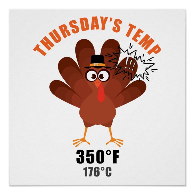 Thanksgiving Humor Funny Turkey Joke Poster (Front)