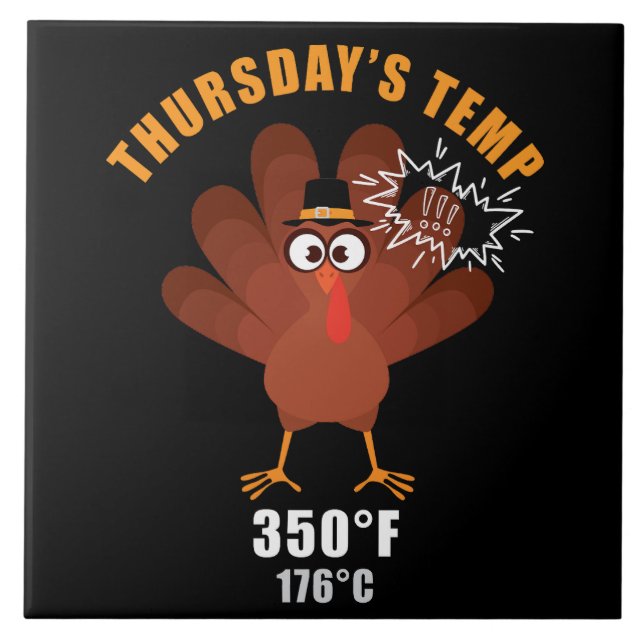 Thanksgiving Humor Funny Turkey Joke Tile (Front)