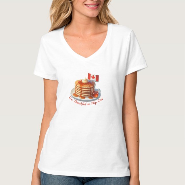Thanksgiving Humour Canada | Pancake Fun T‑Shirt T-Shirt (Front)