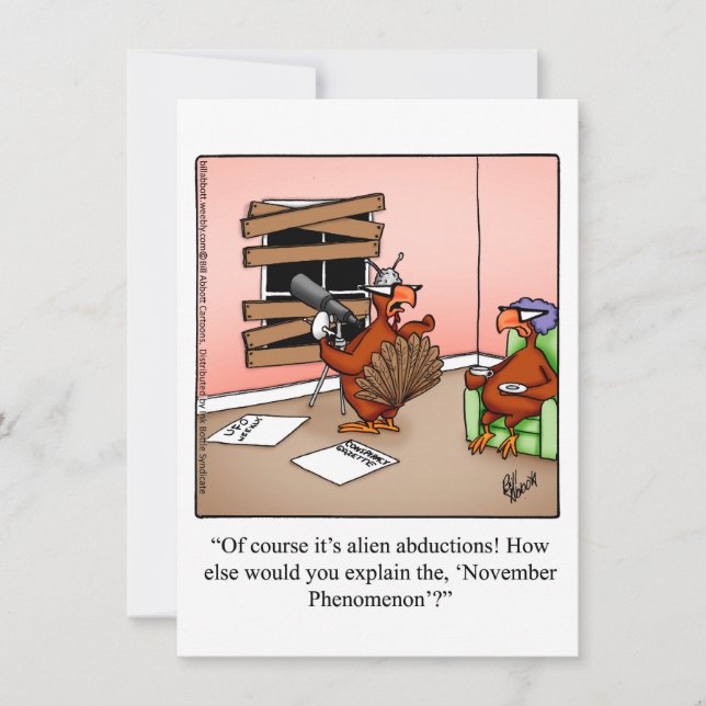 Thanksgiving Humour Dinner Invitations (Front)