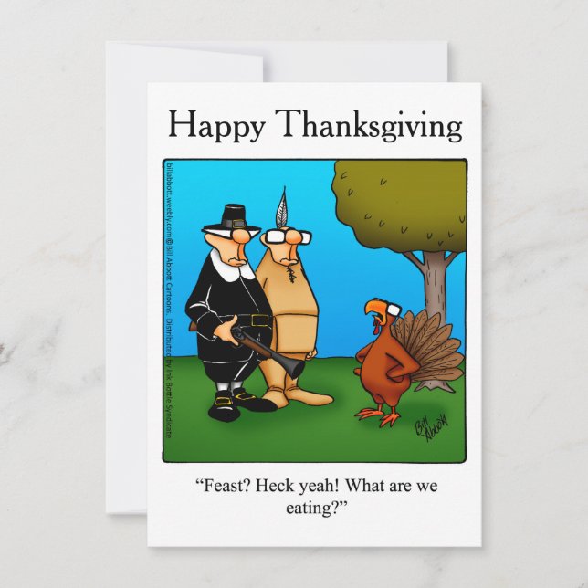 Thanksgiving Humour "Heck Yeah!" Invitations (Front)