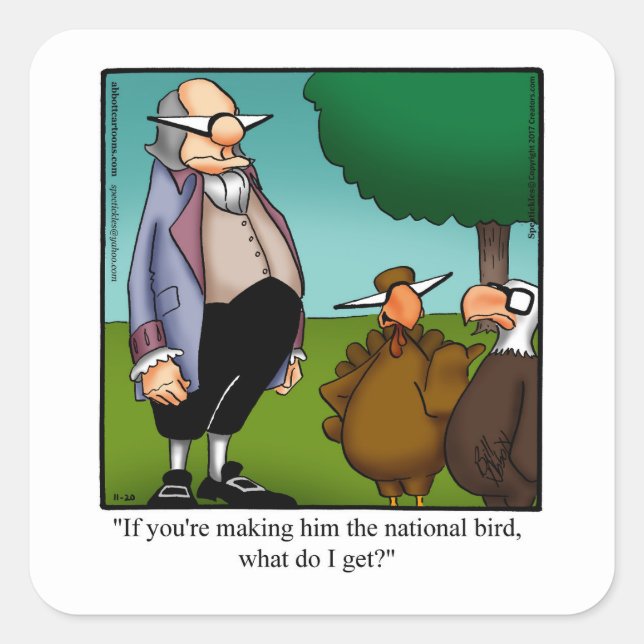 Thanksgiving Humour Holiday Stickers (Front)
