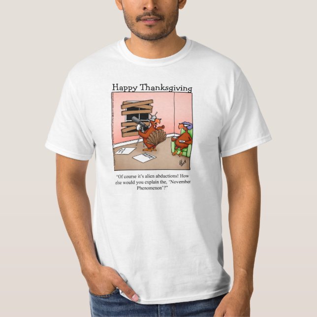 Thanksgiving Humour "November Phenomenon" Tee Shir (Front)
