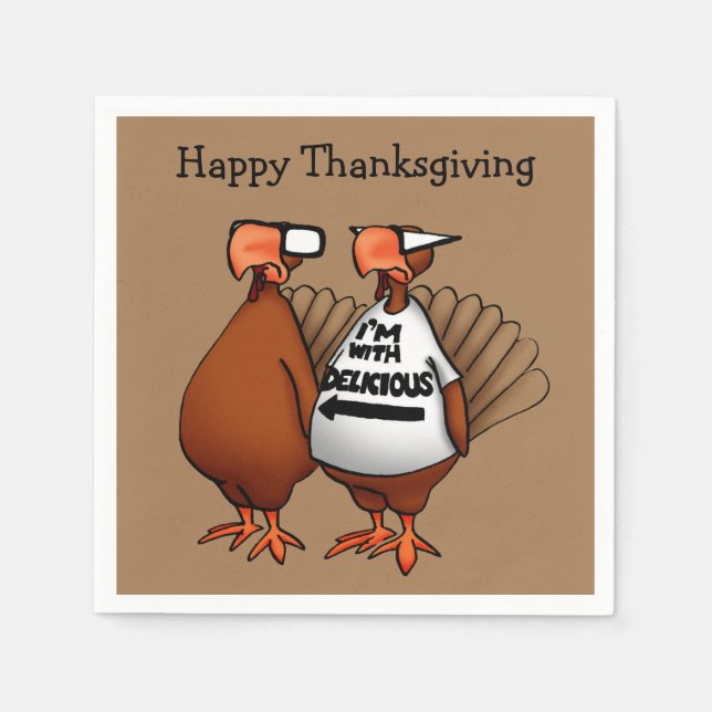 Thanksgiving Humour Paper Napkins (Front)