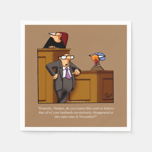 Thanksgiving Humour Paper Napkins (Front)
