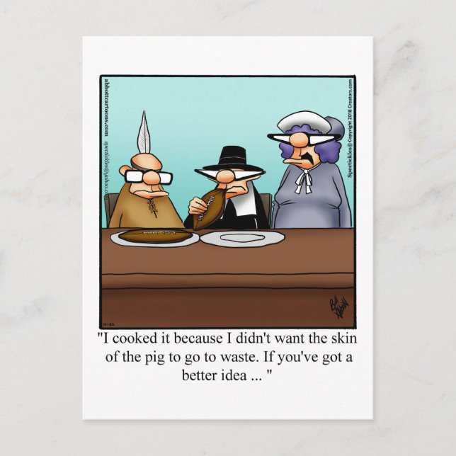 Thanksgiving Humour Postcard "Spectickles" (Front)