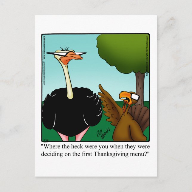 Thanksgiving Humour Postcard "Spectickles" (Front)
