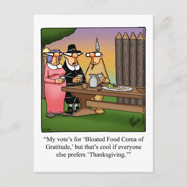Thanksgiving Humour Postcard "Spectickles" (Front)