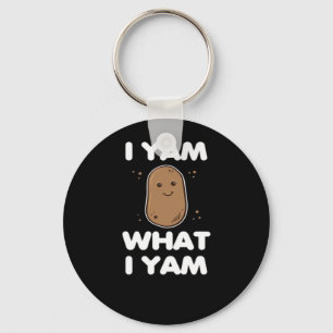 Thanksgiving I Yam What I Yam Funny Fall Classic Key Ring