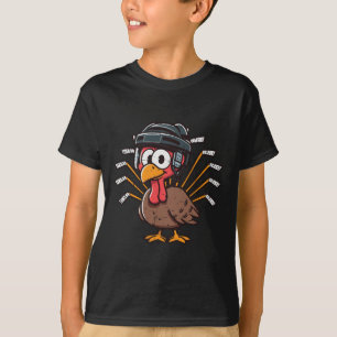 Thanksgiving Ice Hockey Turkey Day Sport Men Boys  T-Shirt
