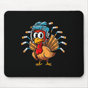 Thanksgiving Ice Hockey Turkey Day Sport Toddler B Mouse Pad
