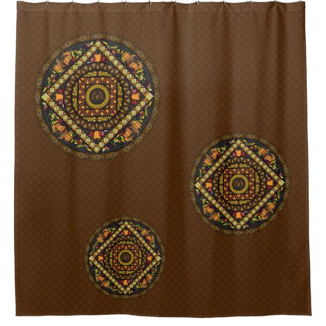 Thanksgiving Icons Shower Curtain (Front)