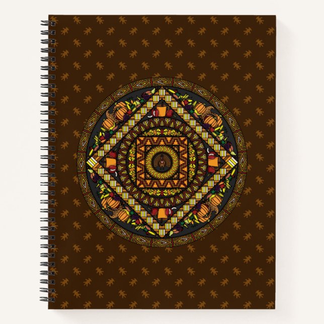 Thanksgiving Icons Spiral Notebook (Front)