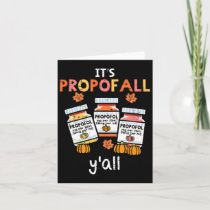 Thanksgiving Icu Nurse Propofol Fall Scrub Top Wom Card