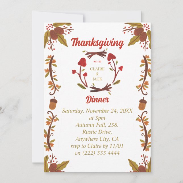 Thanksgiving Invitation (Front)