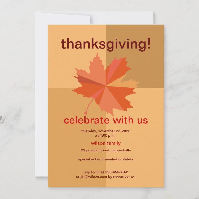 Thanksgiving Invitation (Front)