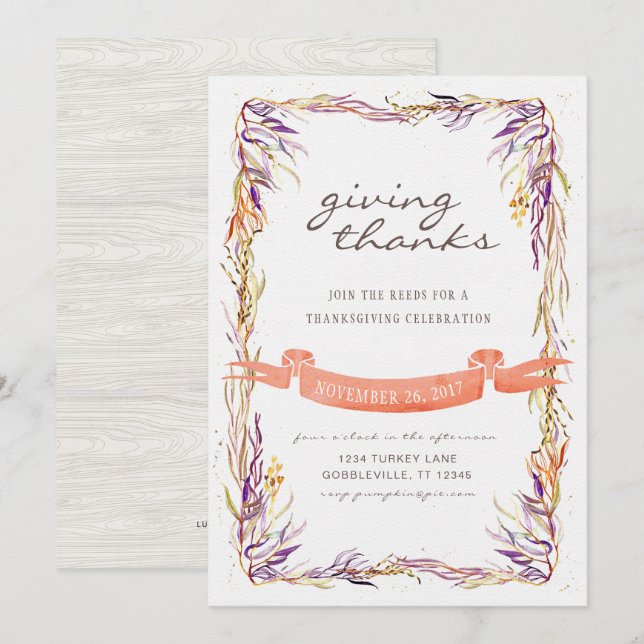 Thanksgiving Invitation (Front/Back)