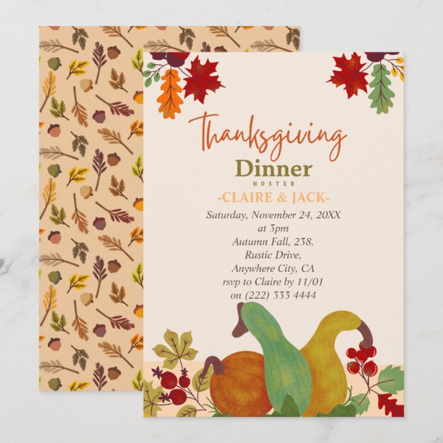 Thanksgiving Invitation (Front/Back)